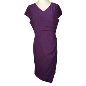 Aisize Vintage Redefined dress asymmetrical front zip up back fitted Sz LG NWT